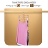 ZEDODIER Tank Top Hanger，2 Pack Wooden Bra Organizer for Closet,