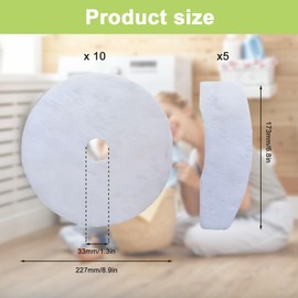 Tumble Dryer Filter Replacement Kit - 15 Pcs Universal Cloth Exhaust & Air Intake Filters Compatible with Bush DHB7VTDW/DHB7VTDB/TD3CNBW Models | Efficient Lint Removal, Extends Dryer Life