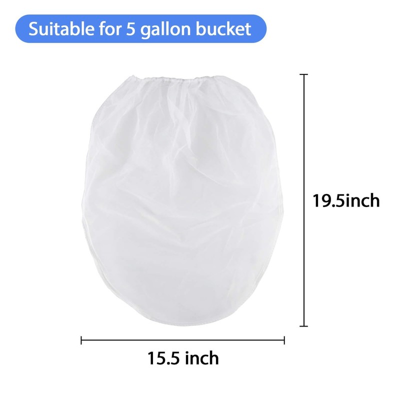 Sukh 10-Pack Paint Filter Bags - 5 Gallon Bucket Strainer