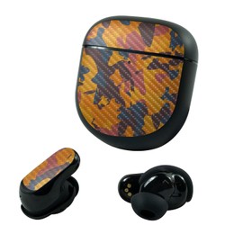 MightySkins Carbon Fiber Skin Compatible with Bose QuietComfort Earbuds II (2022) - Autumn Camouflage | Protective, Durable Textured Carbon Fiber Finish | Easy to Apply and Change | Made in The USA