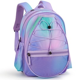 Choco Mocha Kids Tennis Bag for Girls, Kids Tennis Backpack Racket Bag, junior tennis bag 16 Inch, Purple Candy