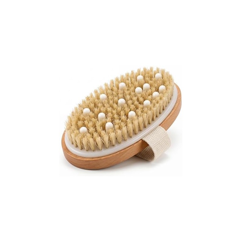 Lumina Cepillo Corporal Exfoliante de Madera con Cerdas Naturales,cepillo