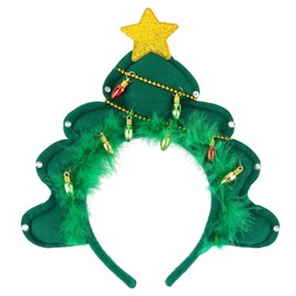 CIEHER Christmas Headbands Christmas Tree Costume Christmas Hair Accessories for Christmas Decorations New Years EveParty Supplies