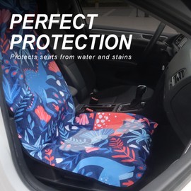 Zinytrae Sweat Towel Car Seat Cover Protector Front Seats for Gym Workout, Running, Swimming, Beach and Hiking, Waterproof Universal Seat Cover for Car, Truck, Van & SUV (Dinosaur, 1pcs Front Seat)