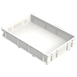 Caterserve Uk Pizza Dough Tray 600 x 400 x 100H Perforated Sides Solid Base