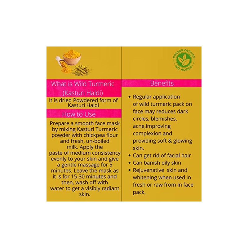ORGANIC BACKYARD 100% Natural Wild Turmeric Powder Powder Combo 100gm*3