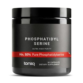 Toniiq Fosfatidilserina - Fórmula de 400 mg - Primera del mundo con 50 de pureza - Máxima pureza en EE. UU. - Suplemento de fosfatidilserina sin soja 