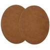 -2 Sew-on Large Natural Suede Leather Elbow Patches Size 4.75