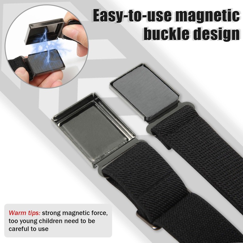 Kajeer Magnetic Boys Belt, Adjustable Elastic Kids Belts for Boys