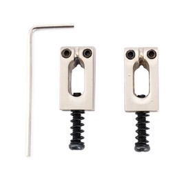 Wilkinson M Series 10.8mm Modern Style Saddles for Imported Strat Tele Style Electric Guitar Wilkinson M Series Bridge, Nickel (Set of 2)