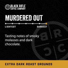 Black Rifle Coffee Company Ground Coffee Dark Roast - Roasted Blend Made from Pure Arabica Beans - Colombian & Brazilian Beans - Veteran Founded & American Made (Murdered Out, 12oz Bag)