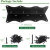8-Pack Black Raised Garden Bed Corner Brackets, 11"x3"x3" Metal Corner
