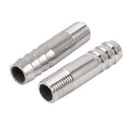 Aexit 1/4BSP (Standard Parts) Male Thread to 13mm Tube OD Stainless Steel Hose Barb Fittings Connector (74ry318qf400) Adapter 2pcs