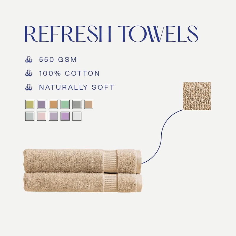 Christy Refresh Bathroom Towel Set | Set of 4 |