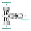 Pronese Lead-Free Brass 2Pcs Chrome-Plated Add-A-Tee 3-Way,3/8 Inch x 3/8