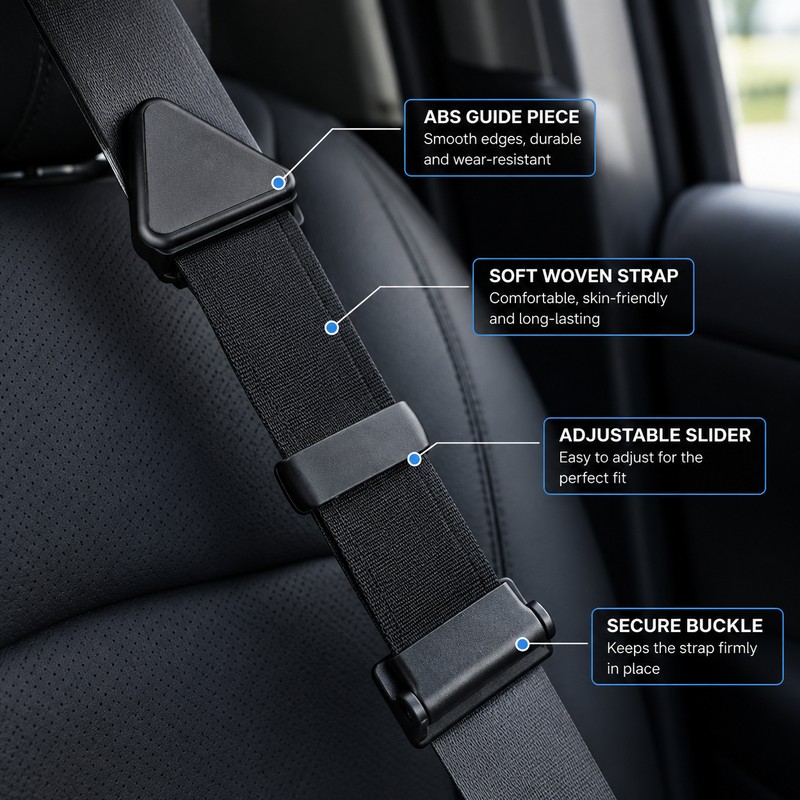 Seat Belt Adjuster for Kids – Universal Shoulder Strap Positioning