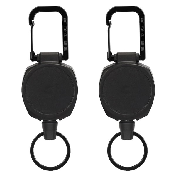 Winuin Reel Key Chain with Carabiner, Key Reel, Metal Wire,