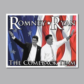 VictoryStore Romney Ryan 2012 Sign/Magnet Combo 18 inches x 24 inches #4 Yard Sign with Stakes and #5 Bumper Magnet