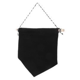 VICASKY Black Fabric Bunting Banner for Hanging - Blank Pin Display Pennant for Creative Decoration and Personal Design - Ideal for Events and Parties