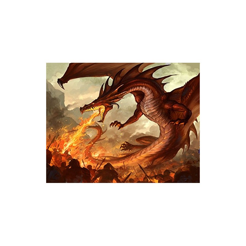 Fire Breathing Dragon Edible Icing Image (1/4 Sheet)