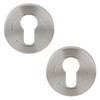 Excel Architectural DH3643 Round Euro Profile Escutcheon Set, Satin Chrome