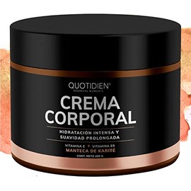 Crema Corporal Humectante- 450 gr-Manteca de Karite+Vitamina E+Vitamina B5- Hidratación Extrema- No grasosa- Suavidad y Brillo en la Piel de Tu Cuerpo