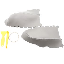 SecosAutoparts Rear Door Panels Microfiber Leather Armrest Cover Gray Compatible with Honda Pilot 2009 2010 2011 2012 2013 2014 2015