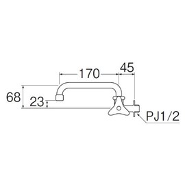 SANEI A20JH-13 Horizontal Freedom Faucet Foam Discharge