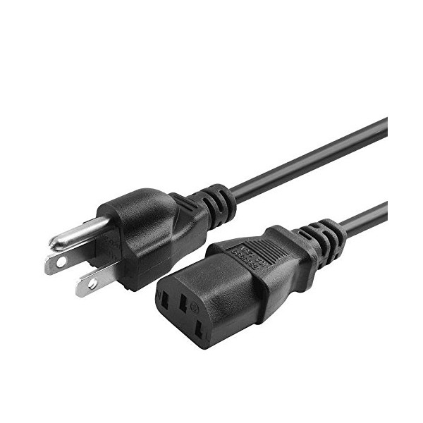 Kircuit 6ft/1.8m AC in Power Cord Outlet Plug Lead Replacement