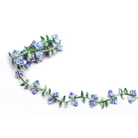 1.25" Blue Black Red Orange Fuchsia Purple Eggplant Yellow Pink Green Rose Iron on Lace Trim Sold by Yard (Blue)