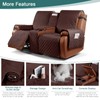 Ruaozz Waterproof Recliner Loveseat Cover with Console, Non-Slip Couch Cover