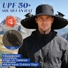Solar Powered Fan Sun Hat, 2-in-1 UPF 50+ Wide Brim