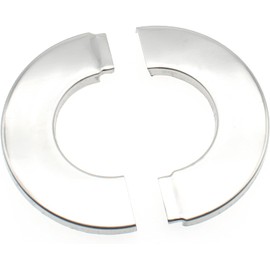 OZXNO 4.0" Stainless Steel Wall Split Flange 2pcs Split Decorative Escutcheon Self-Adhesive Wall-mounted Water Pipe Cover Accessories