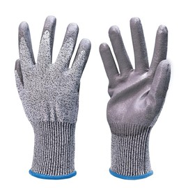 ezrrio 3 Pairs HPPE Shell General Work Gloves with PU Coating, Hand Protection Cut Resistant Gloves, Cutting Safety Gloves for Construction, Glass Industry, Repair Shops, Agriculture, ETC (XXL)