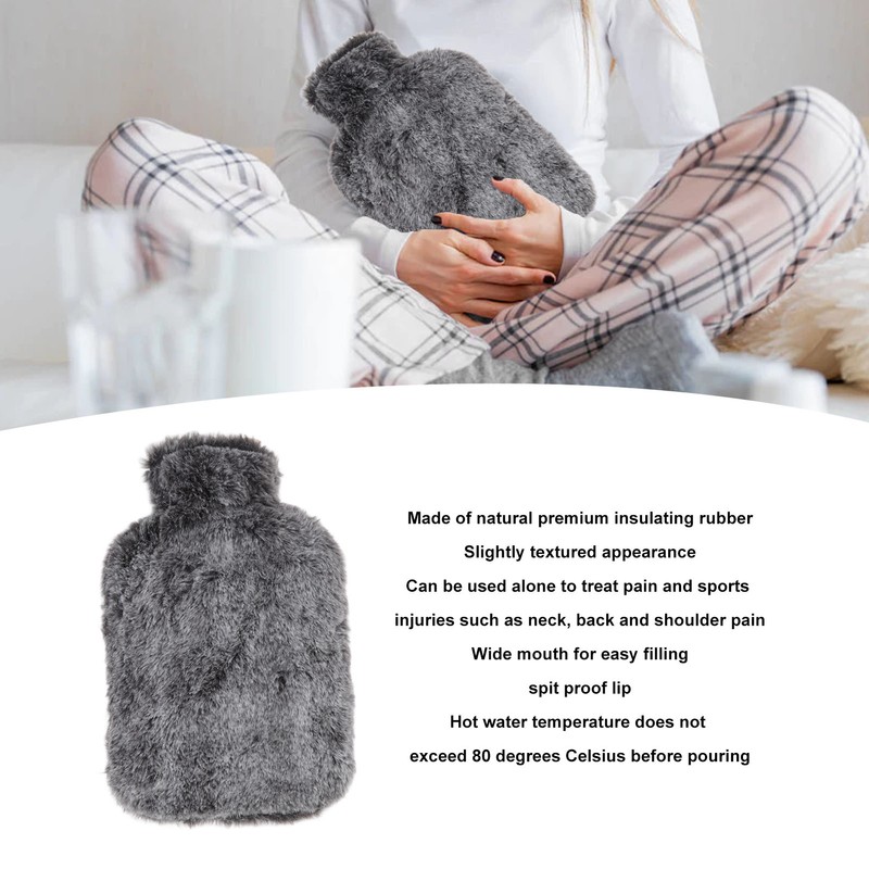 2000ML Hand Warmer Water Bag High Density Rubber Winter Hot