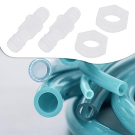 Briny River Set of 4 10-M14-10 10 mm Plastic Hose Fitting with Two Ends and Seal for Inner Diameter 10 mm Hose Hexagonal Stitch Connector Adapter for Water Fuel Air