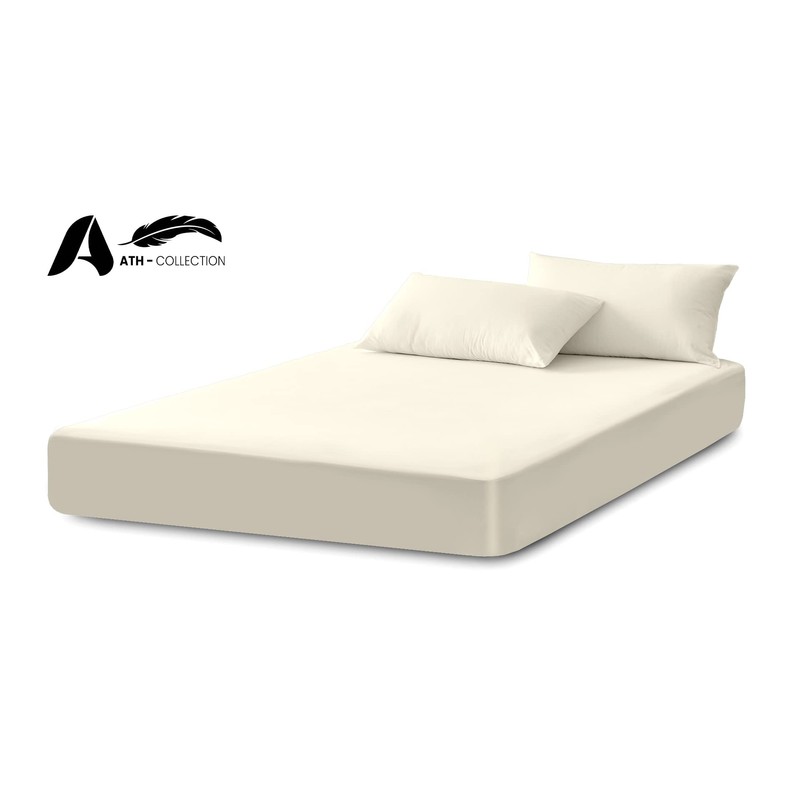 A ATH COLLECTION 300 Thread Count Egyptian Cotton Fitted Sheet