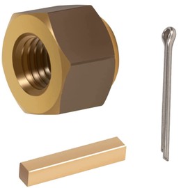XXXCARXXX Brass Prop Nut Kit 5008 Nut 1" & 1-1/8" Shaft Size 3/4-10 Thread fit for Inboard Ski, Surf Wakeboard Boats
