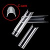 JZK 240x Clear C Curve Half Cover Square Nail Tips