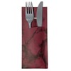 Cutlery Pockets with Napkin Bordeaux Marbled 20 cm Pack of