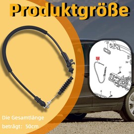 CeyKvo Türgriff Außengriff mit Zugentriegelungskabel Seilzug, passend für VW Passat B6 3C5 3C2 B7 Variant CC 357 2005-2014, vorne links/rechts & hinten links/rechts, Teilenummer 3C0837017