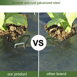 AK TRADING CO. 6"x1", 11 Gauge Square Top Heavy Duty Garden Staples - Steel Garden Stakes for Securing Weed Fabric, Landscape Fabric, Netting, Ground Sheets - Pack of 100 Staples