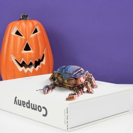 WUALAIER 3D Printed Cyber Crab 3D Animals Toys 3D Printer Toys Eco Friendly PLA Material Flexible Joints Movable Crab Shell Non Toxic Collectible Toy（Red-Blue-Green）