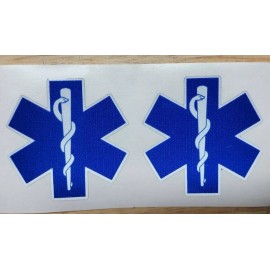 2 Star Of Life EMT Refective Decals