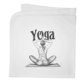 Azeeda 'Yoga with Yogi' Cotton Baby Blanket/Shawl (BY00034311)