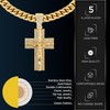 ICEDTAG Men's Large Iced Jesus Cross Pendant, 24" Cuban Link