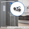 4 x Shower Door Wheel Rollers, Double Rollers for Shower