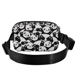 Pandas Fanny Packs for Women Men Belt Bag with Adjustable Strap Fashion Waist Packs Crossbody Bag Waist Pouch for Travel Sports Running Cycling