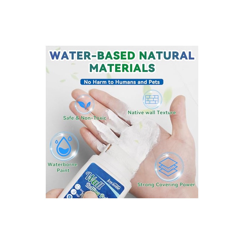 White Paint for Wall, Fast-Drying Paint Roller Brush, Water-Based Wall