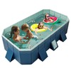GENDLTHIJ Foldable Swimming Pool, Hard Plastic Shell Rectangular Foldable Pools